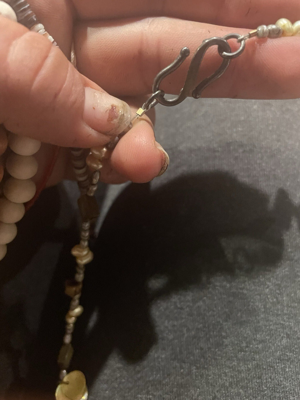 Freshwater Pearl Mother Of Pearl Necklace