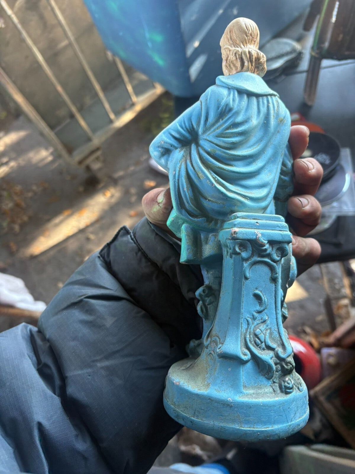 vintage chalkware figurine of "The Blue Boy"