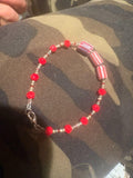 red czech glass and lampwire glass beads vintage artesian