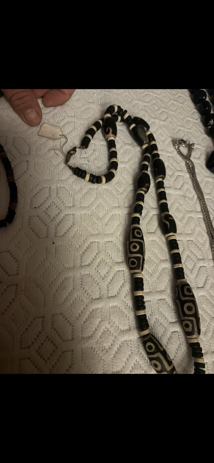 9 Eye Dzi Bead Necklace