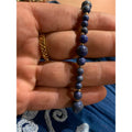 Vintage Lapis Lazuli Beaded Bracelet Gold Filled Graduated Blue Stone Jewelry