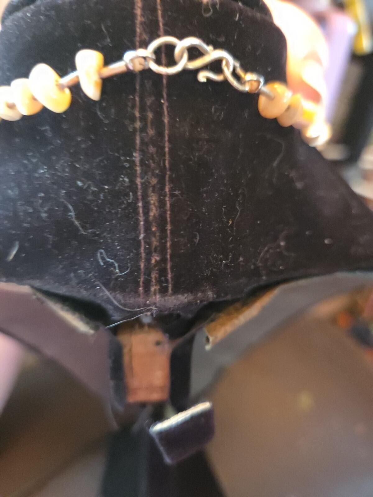 Mother Of Pearl Chip Choker Necklace  Vintage