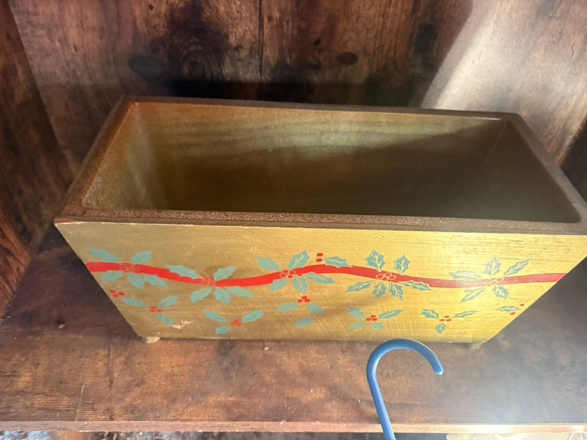 vintage wooden Florentine Christmas box