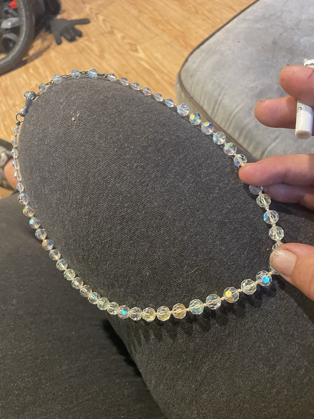 Czech Aurora Borialis Crystal Necklace