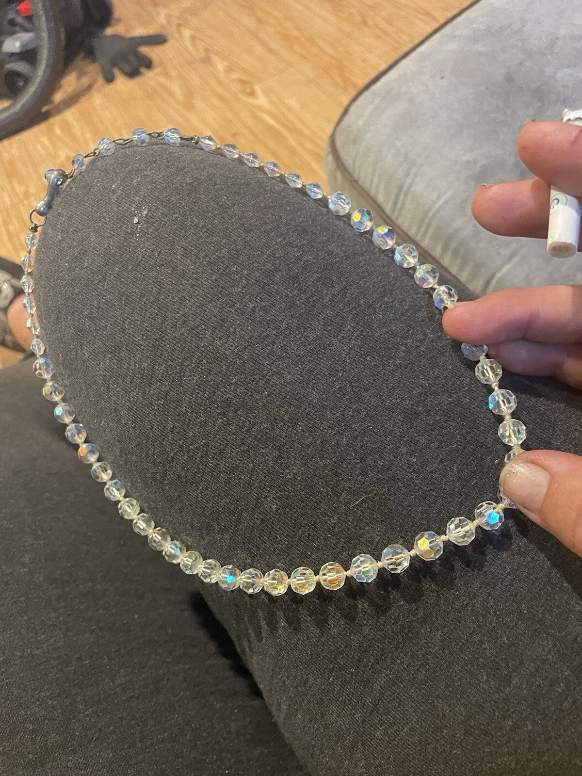 Czech Aurora Borialis Crystal Necklace