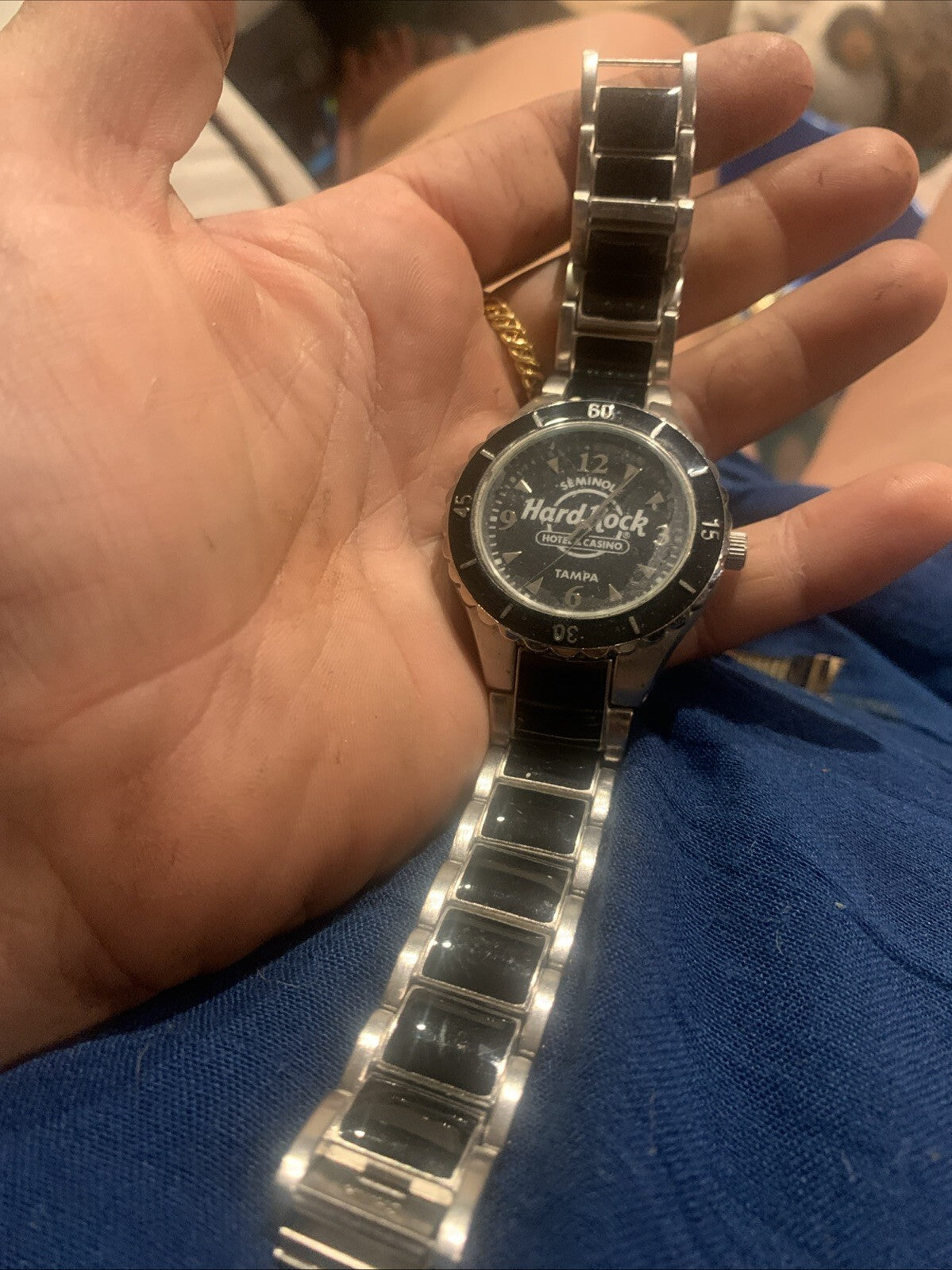 Metal Silver And Black Seminole Hard Rock New Watch