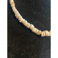 Vintage Puka Shell Necklace Cream Natural Sea Shell Choker Barrel Clasp Surf 16"