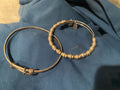Alex and Ani Vintage 66 Canyon Bangles Lot of 2 Beaded Silver Tone Bracelets