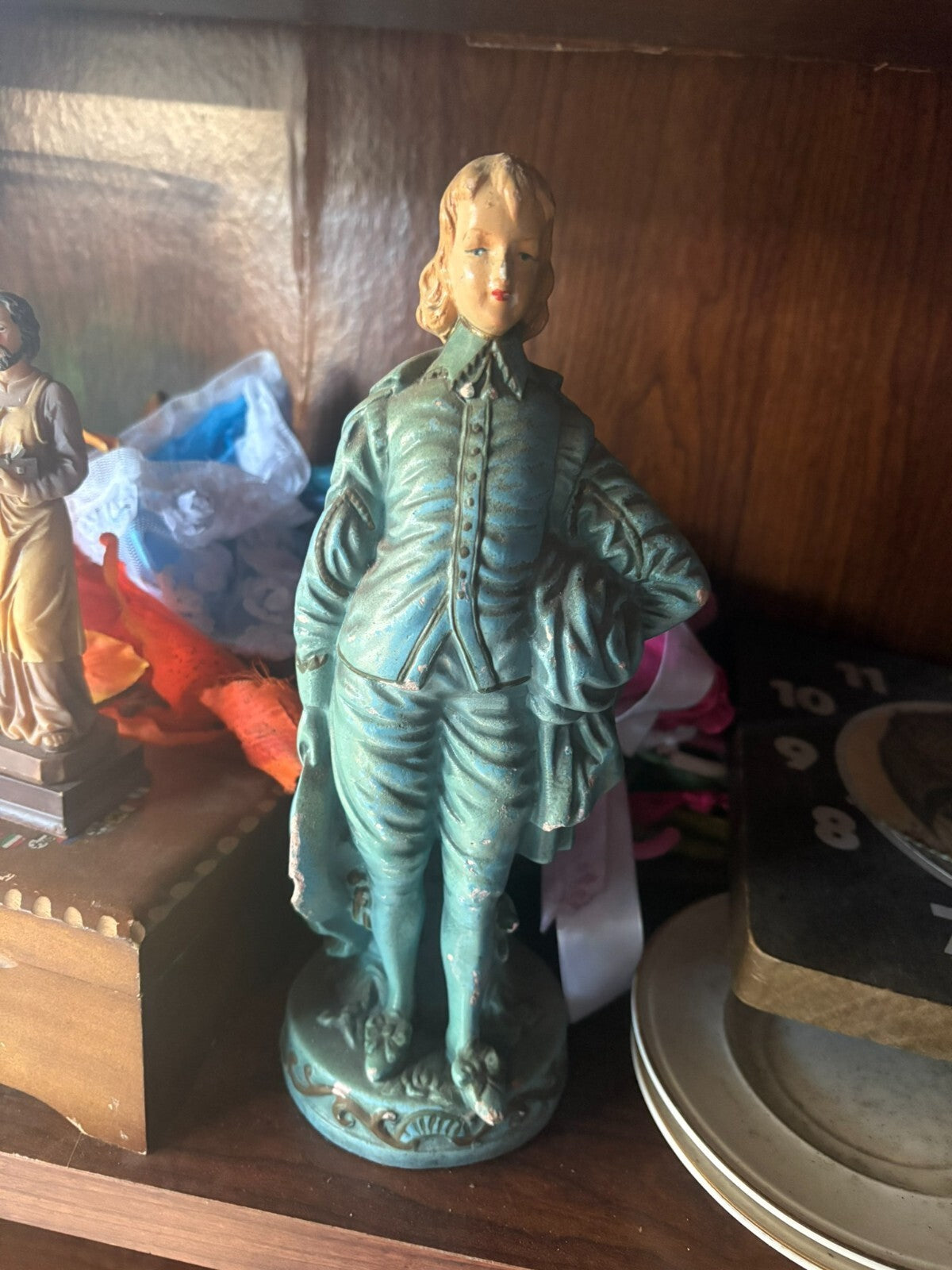 vintage chalkware figurine of "The Blue Boy"