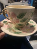 Franciscan Desert Rose 3D 60th Anniversary Teacup & Saucer Set Made in Portugal