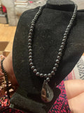 vintage Hematite pendant necklace