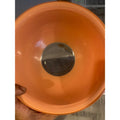 Vintage Pyrex Peach Orange Mixing Bowl Clear Textured Bottom Glassware Retro