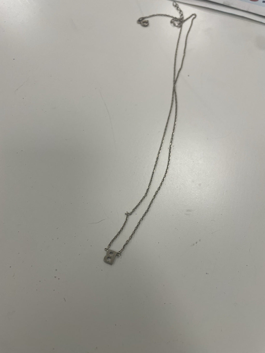 Sterling Silver B Necklace
