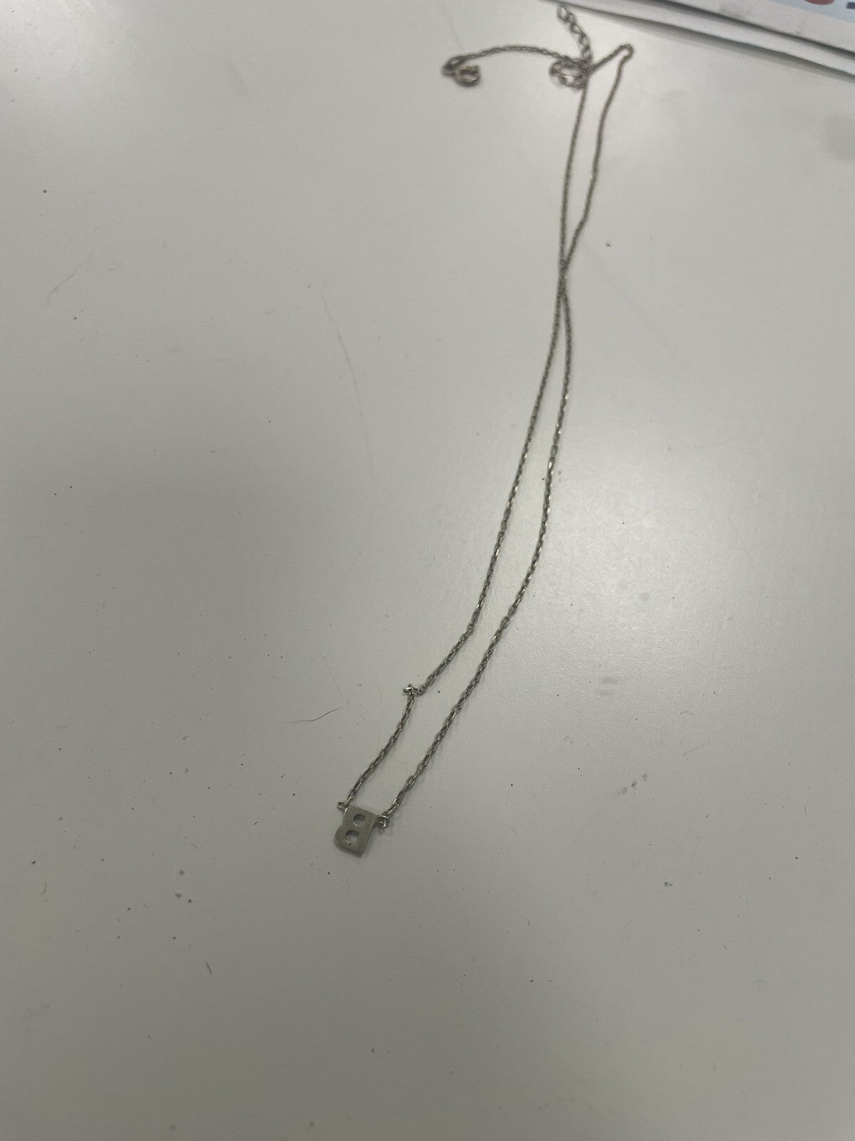 Sterling Silver B Necklace