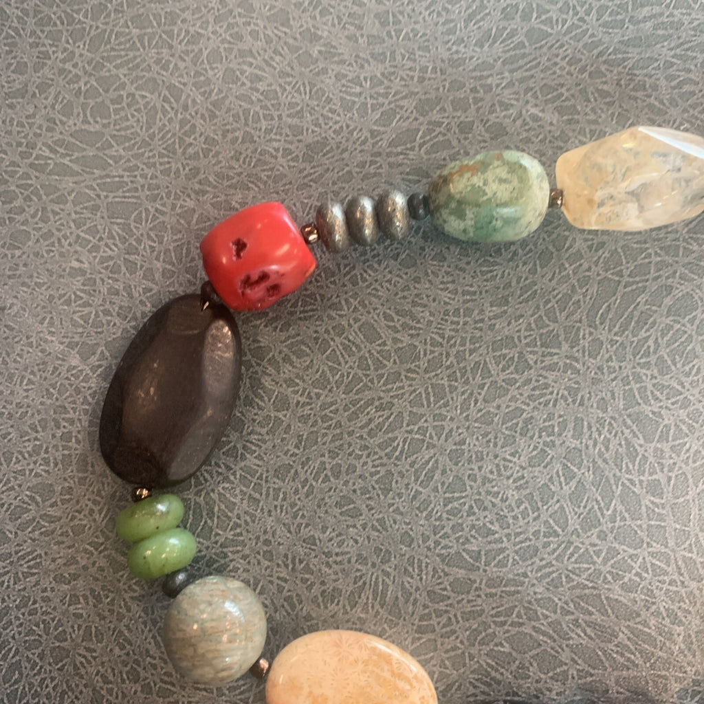 Ohonjade Turquoise Coral Necklace