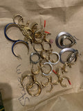 Lot Of 10 Gold And Silver Tone Dangle Hoop Fashion Earrings With Backs Most New