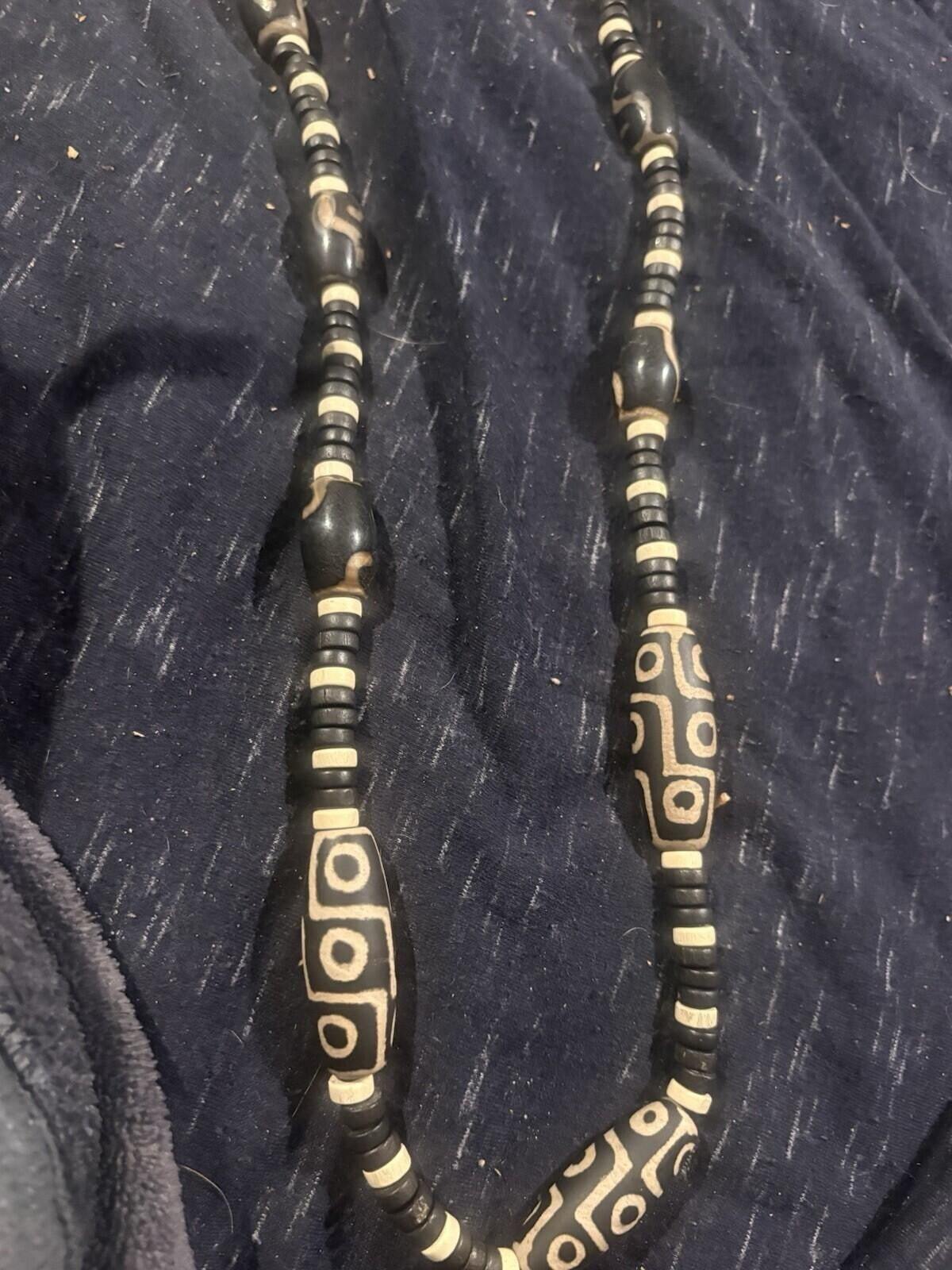9 Eye Dzi Bead Necklace