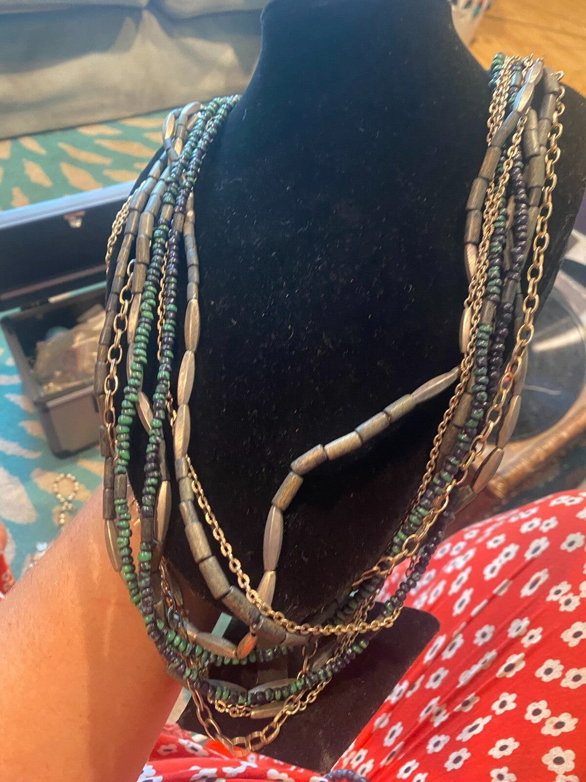 vintage boho statement necklace