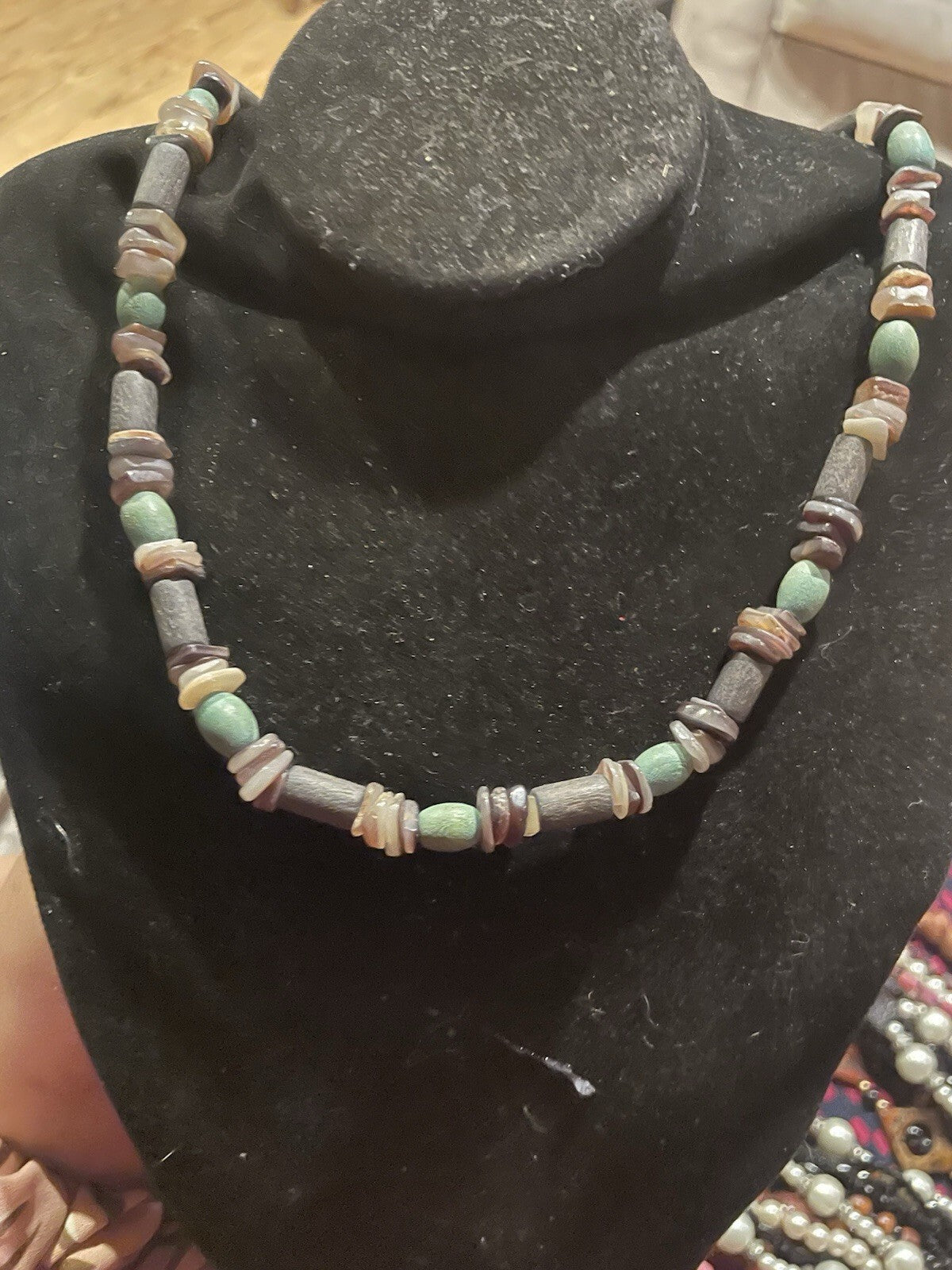 Southwestern-style earth tone beaded necklace