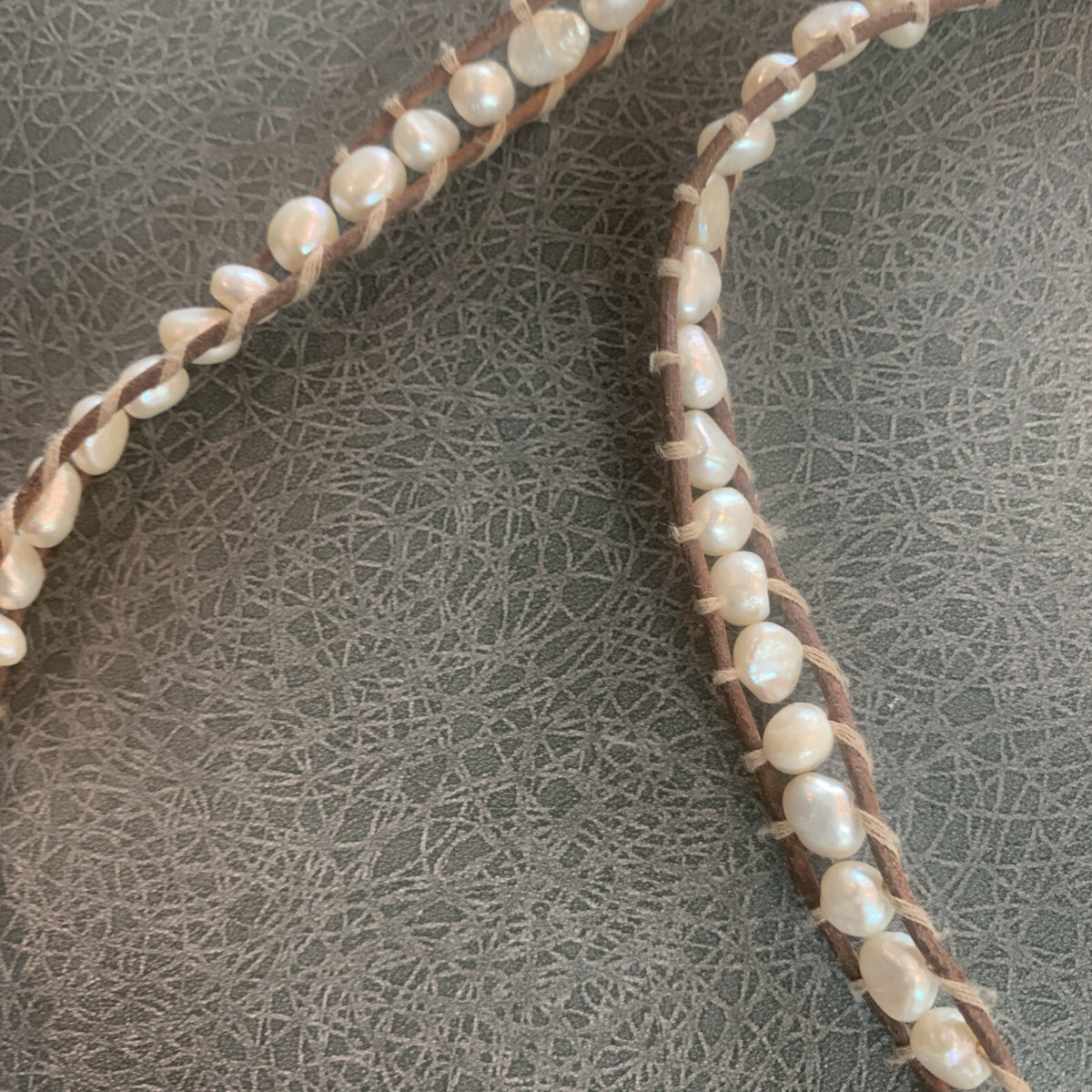 Freshwater Pearl Boho Leather Wrap