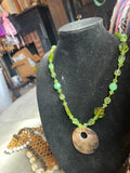 botanical-themed artisan statement necklace