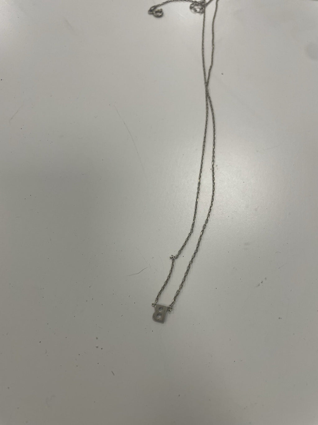 Sterling Silver B Necklace