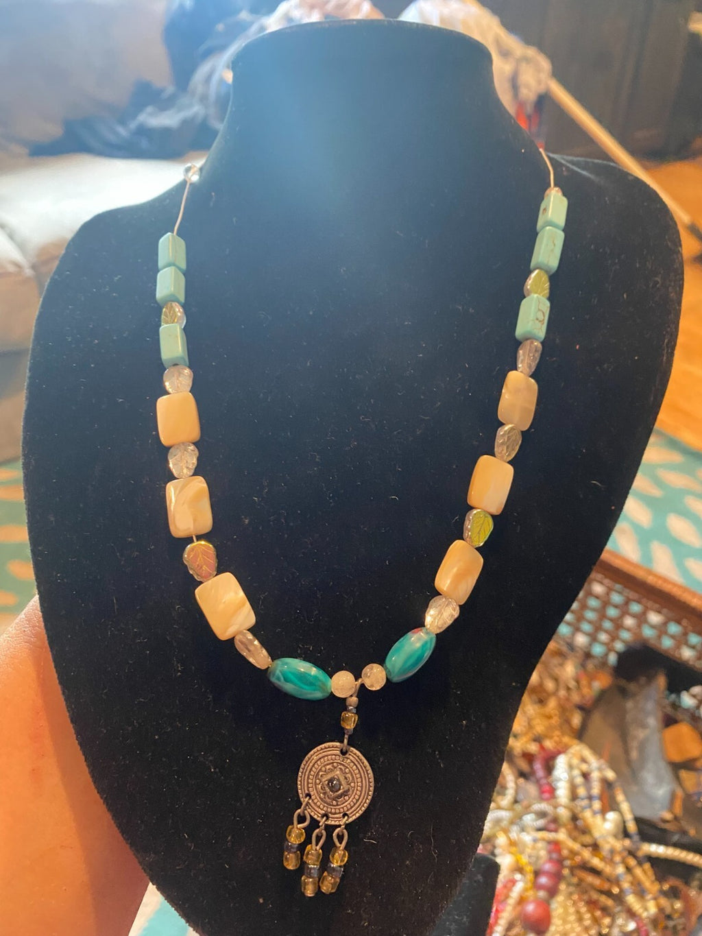 vintage boho statement necklace