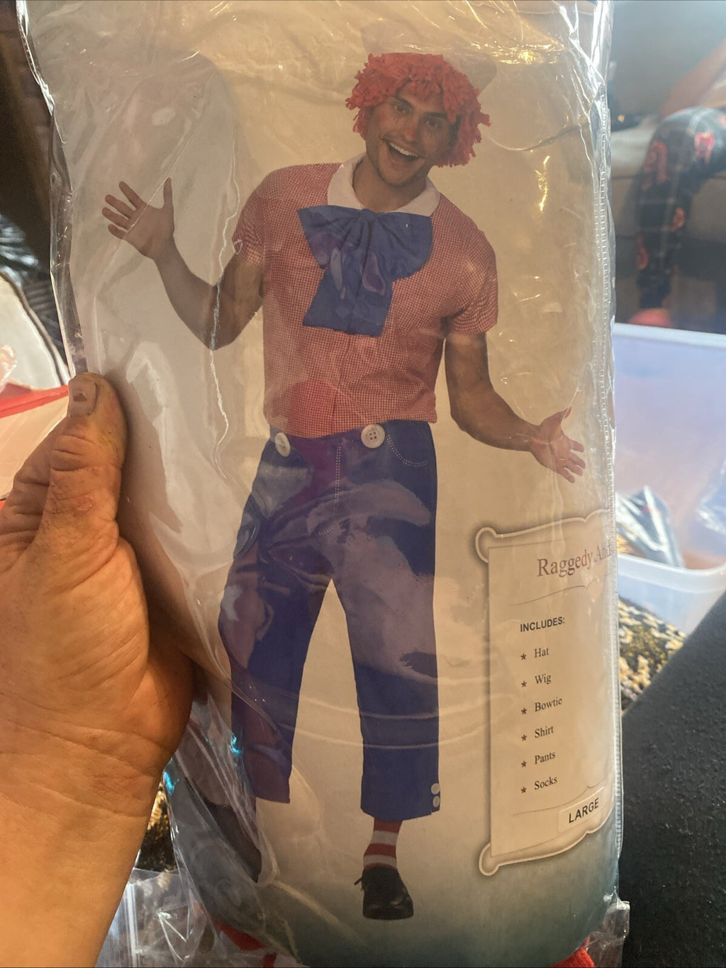 Raggedy Andy Costume Men’s Large Fun Costumes