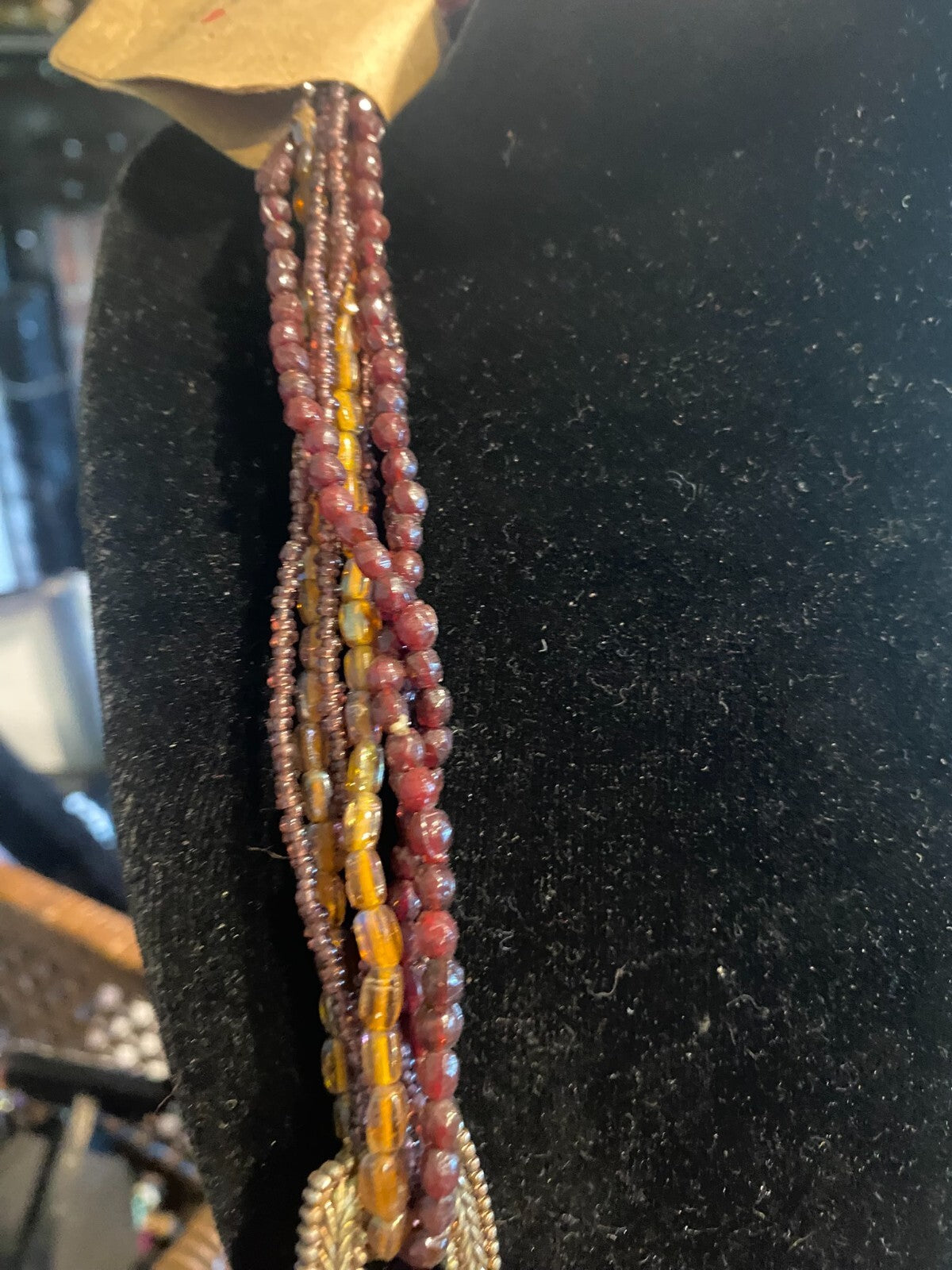vintage boho statement necklace