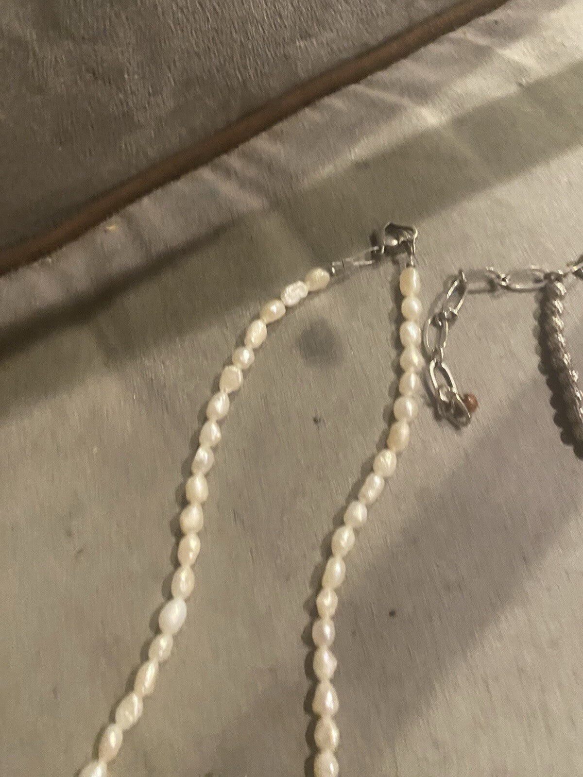 Sterling Silver Mother Of Pearl, Rice Pearl 925 Necklace
